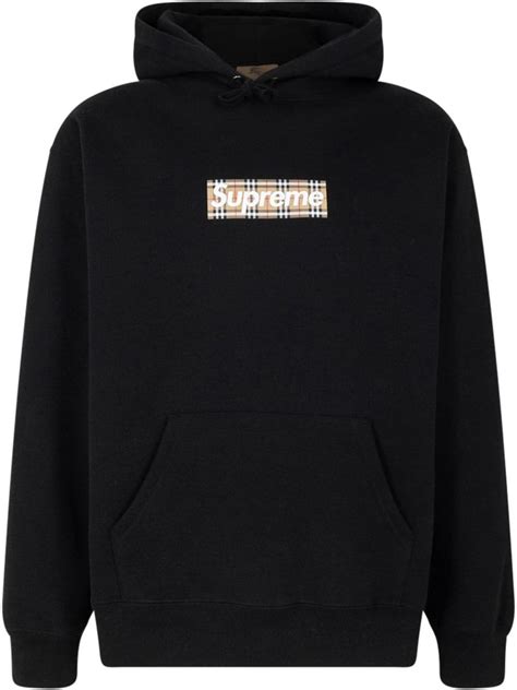 supreme x burberry hoodie